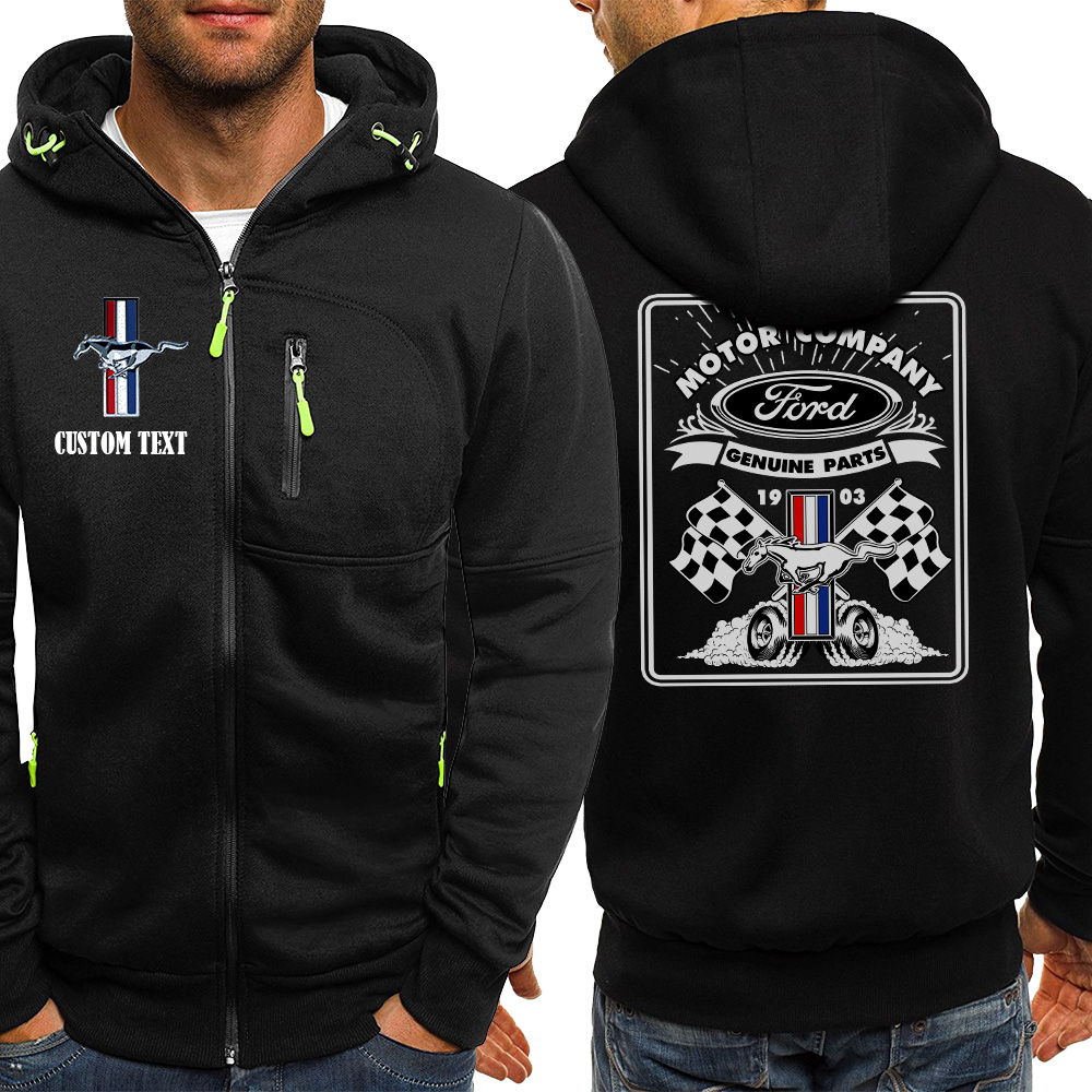 Ford motor company Logo Zip Hoodie Customize name, color, Logo Car or Motor model