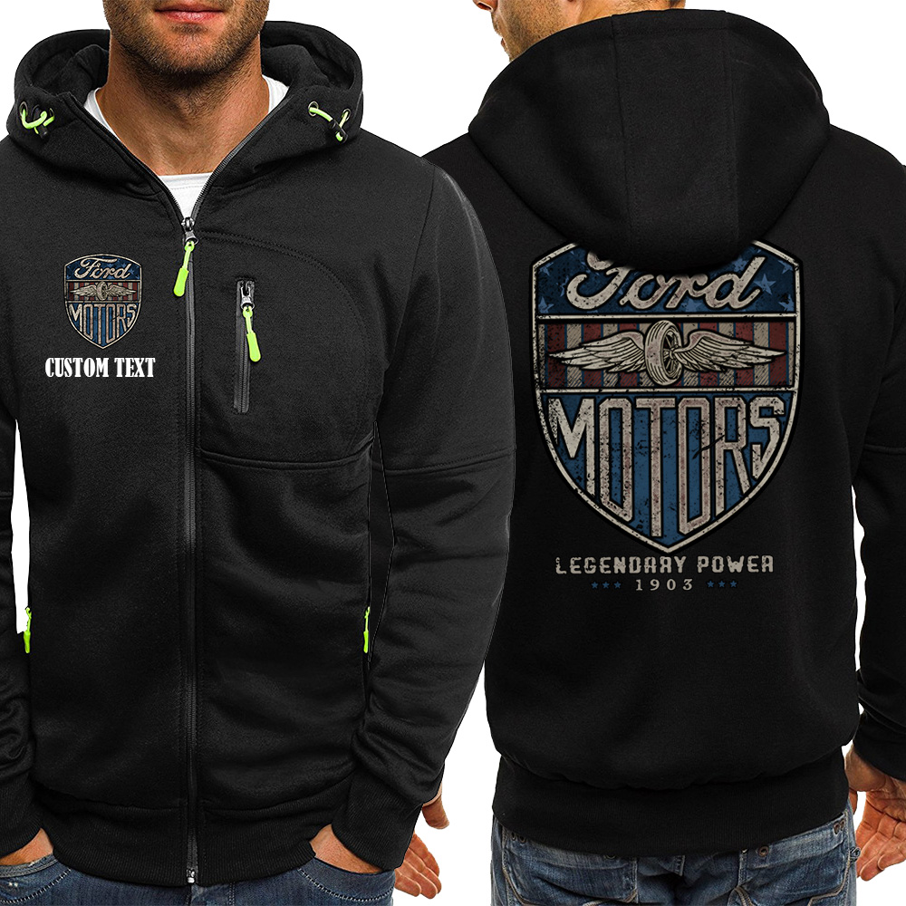 Ford Legendary Power 1903, Ford motor company Vintage Zip Hoodie Customize name, color, Logo Car or Motor model
