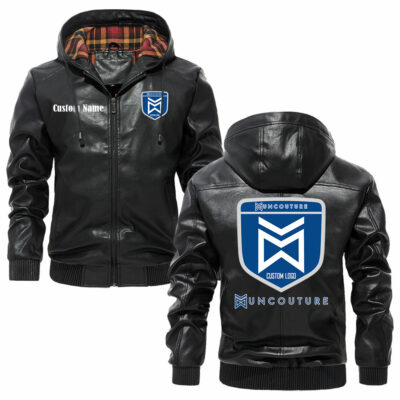 Muncouture personalized Flannel vintage leather jacket