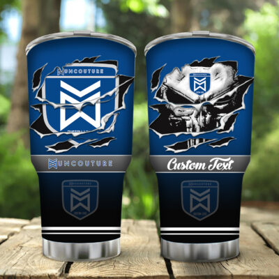 Muncouture Logo Brand Custom Name, Irregular Tumbler, Tumbler Stainless Steel Water Bottle, Travel Coffee Mug Cup